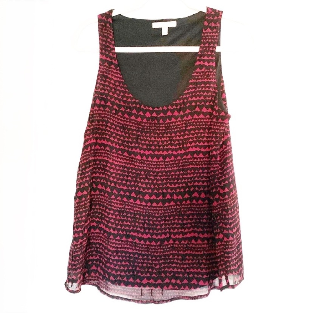 Banana Republic Heart Print Beaded Top SP